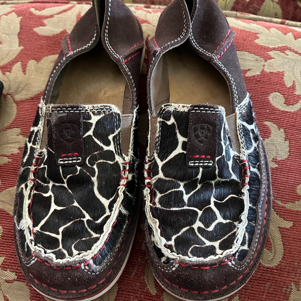 Ariat Brown and Black Animal Print Loafers